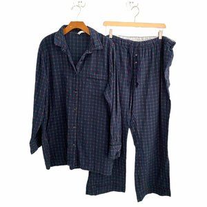 Gap Body Flannel Doby Pajamas Set XL